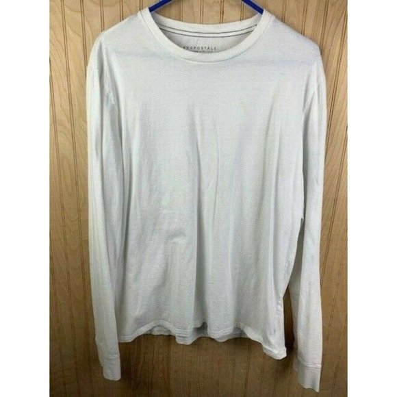 Aeropostale Size Large Mens White Long Sleeve T Shirt - Picture 1 of 4